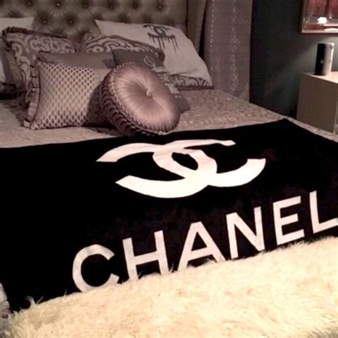 black chanel blanket|heavy chenille blanket.